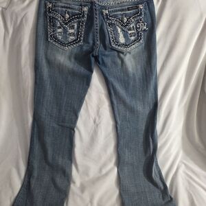Miss Me Boot Cut Jeans with Embellished Pockets